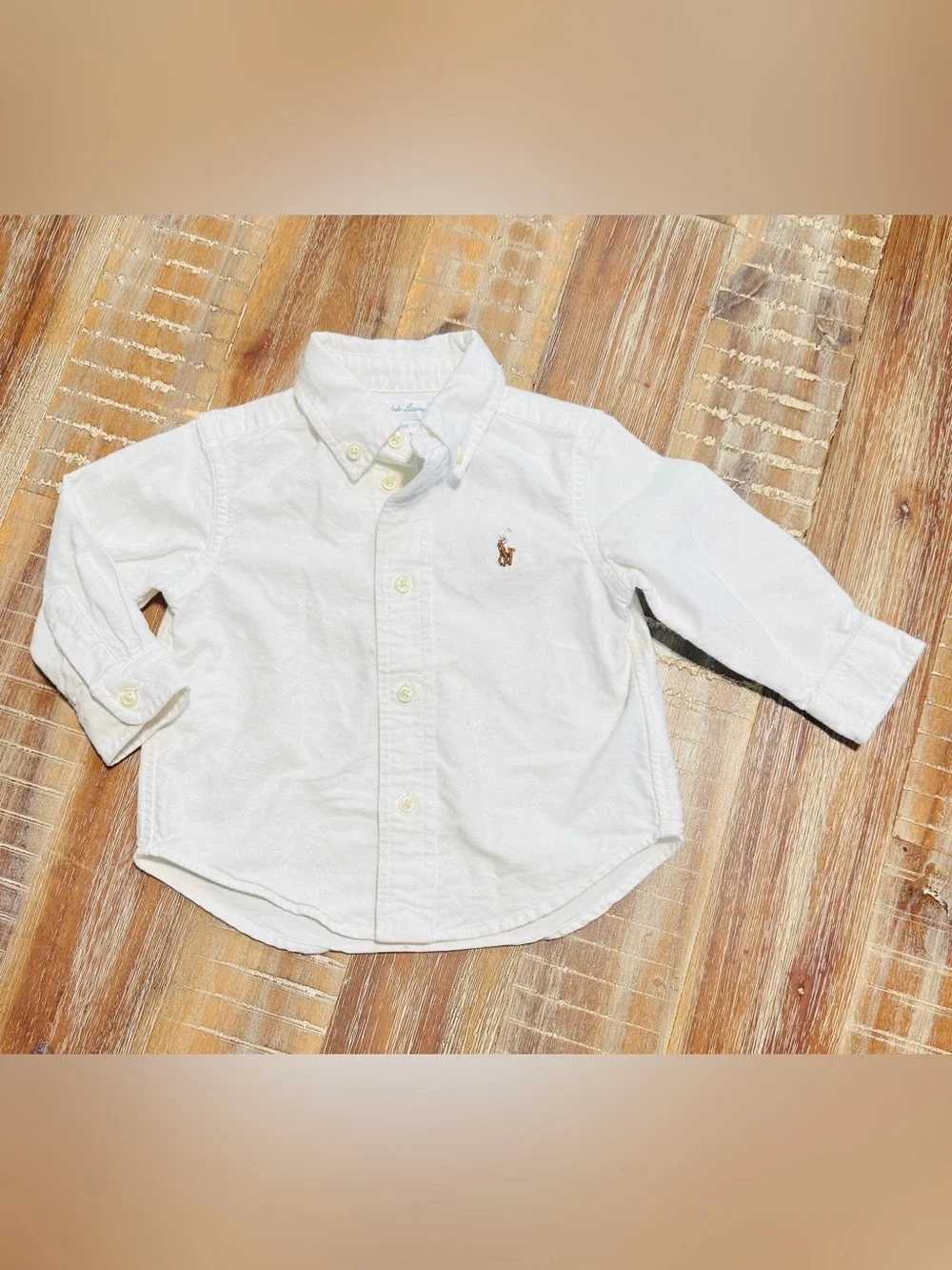 Ralph Lauren Baby White Oxford Button Down Shirt - 9m